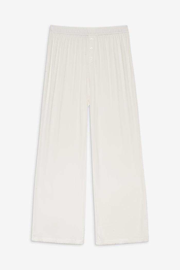 Rory Modal Rib Sleep Pants Seashell Cream
