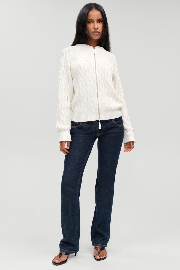 Salem Oversized Cable Knit Hoodie - Cozy in FB
