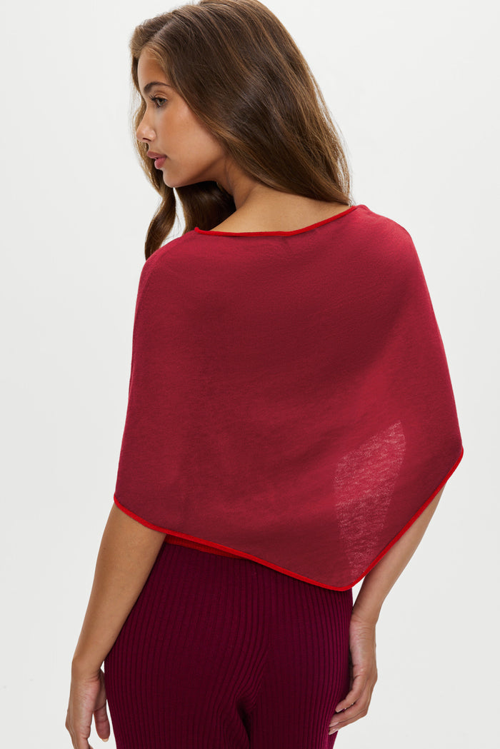 Scout Knit Poncho - Mulberry