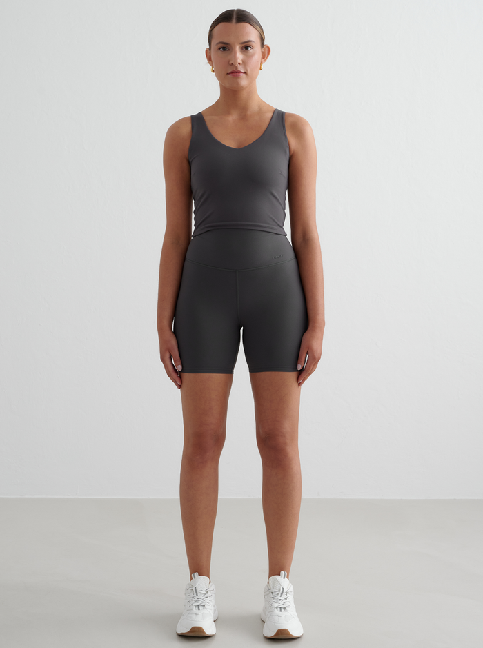 Sense Midi Biker Shorts in Shadow Grey