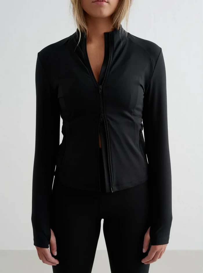 Sense Zip Jacket in Black