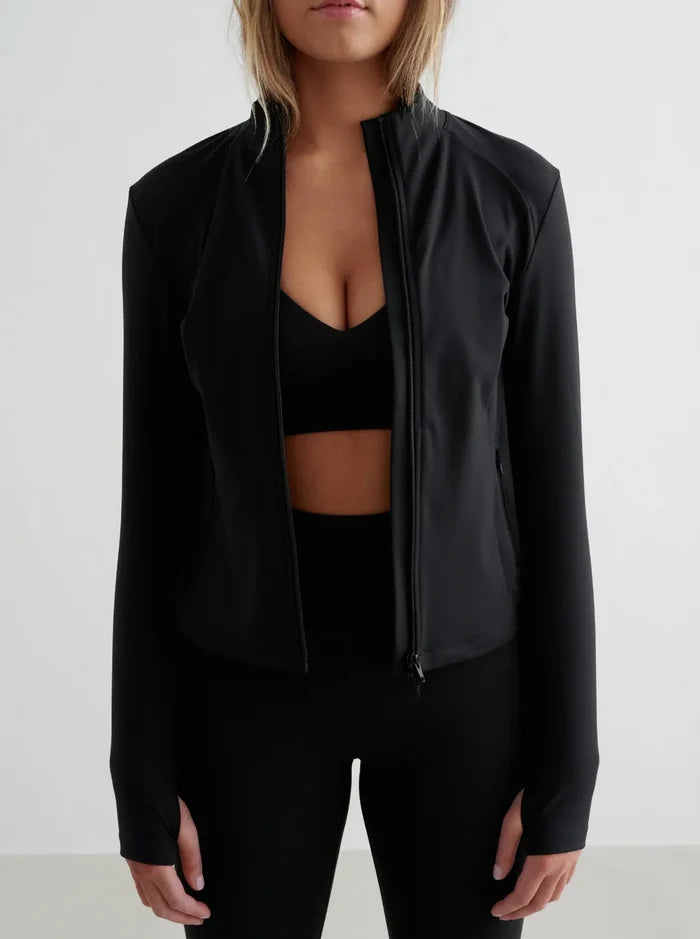 Sense Zip Jacket in Black
