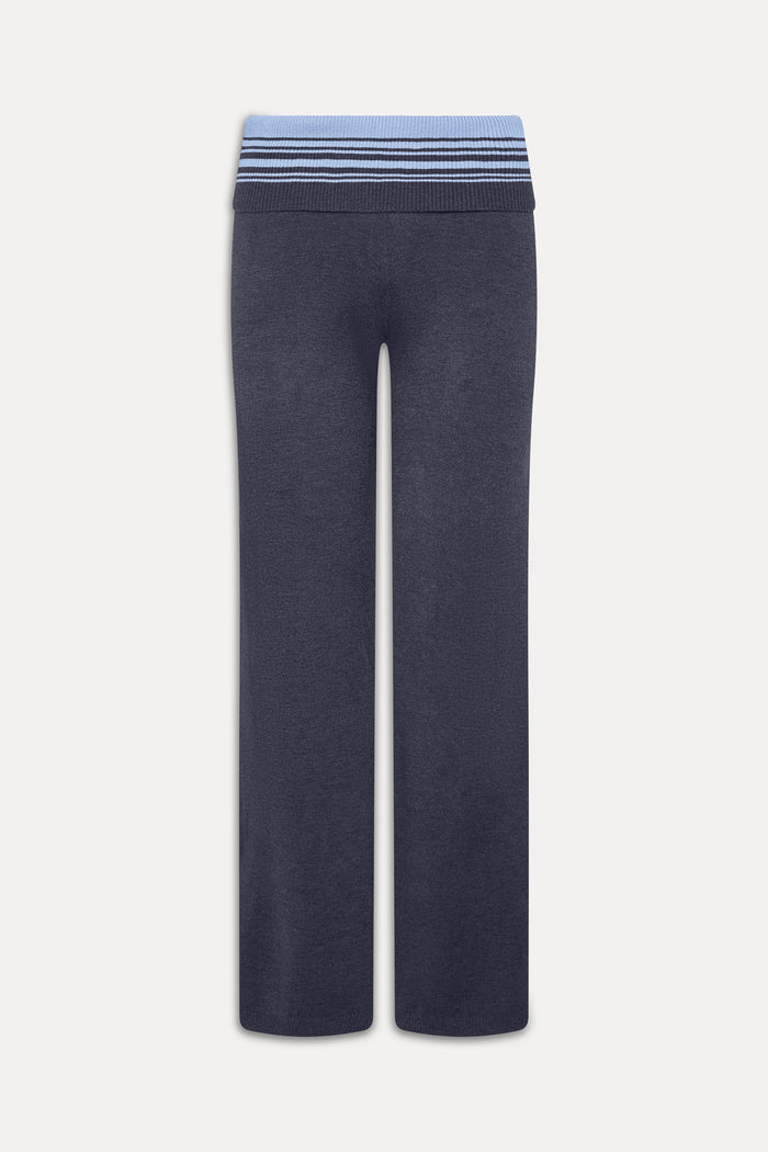 Shore Low Rise Knit Pants - Stone Stripe