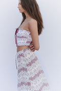 Sienna Floral Midi Skirt Bisous Lace