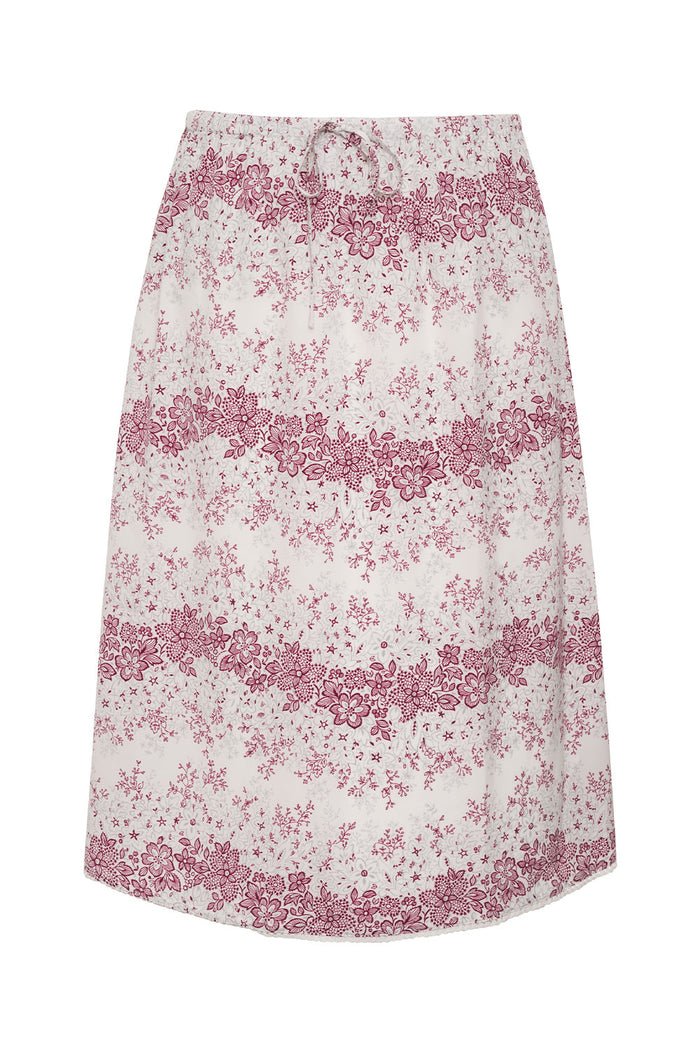 Sienna Floral Midi Skirt Bisous Lace