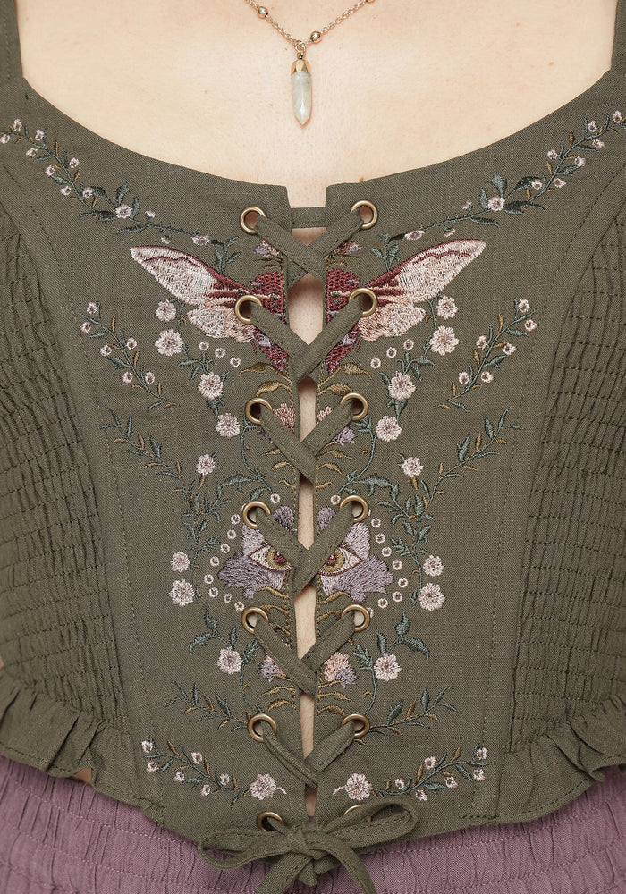 Siora Folklore Embroidered Corset Top