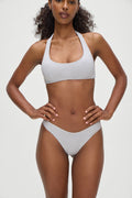 Skyler Halter Bikini Top Heather Grey