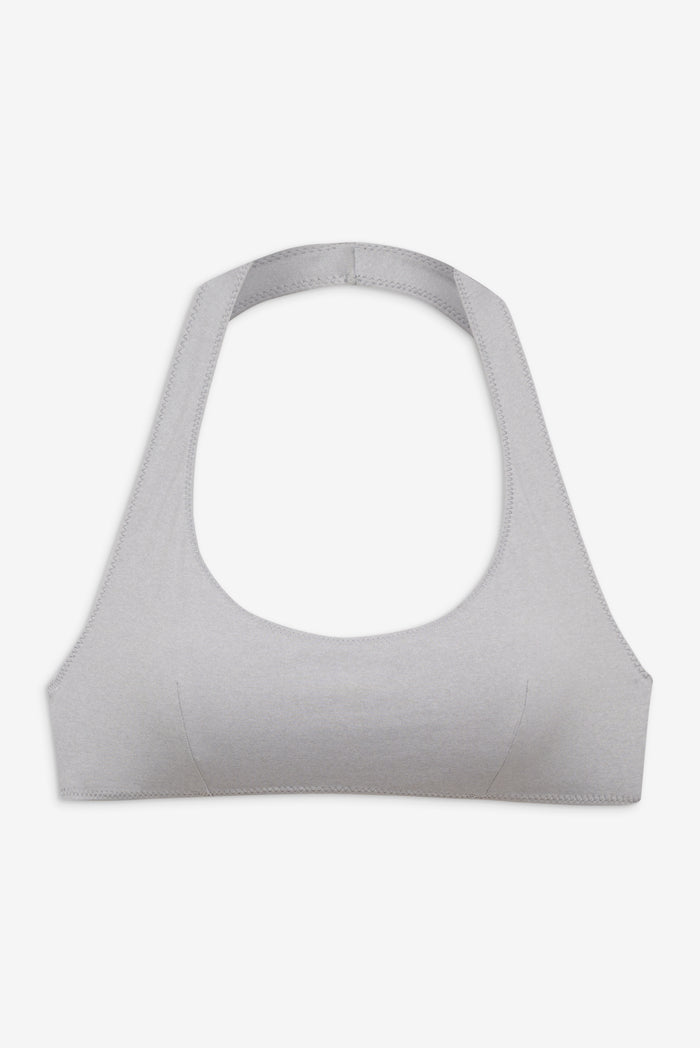 Skyler Halter Bikini Top Heather Grey