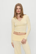 Sloane Knit Hoodie - Buttercream