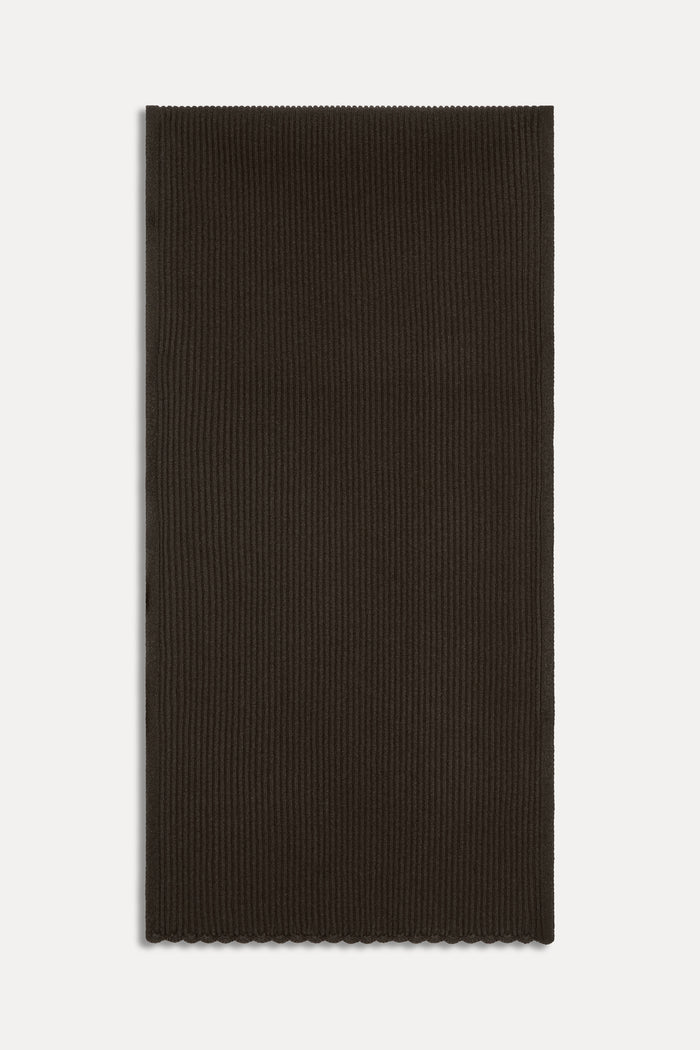Snug Knit Scarf - Chocolate Brown