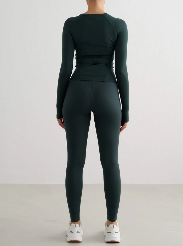 Soft Basic Long Sleeve in Deep Emerald