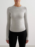 Soft Basic Long Sleeve in Grey Melange