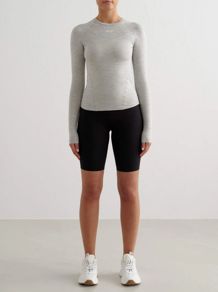 Soft Basic Long Sleeve in Grey Melange