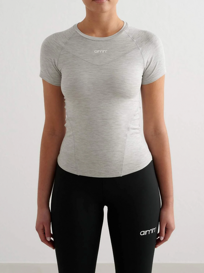 Soft Basic Short Sleeve in Grey Melange