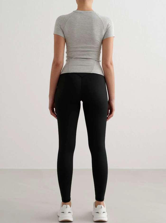 Soft Basic Short Sleeve in Grey Melange