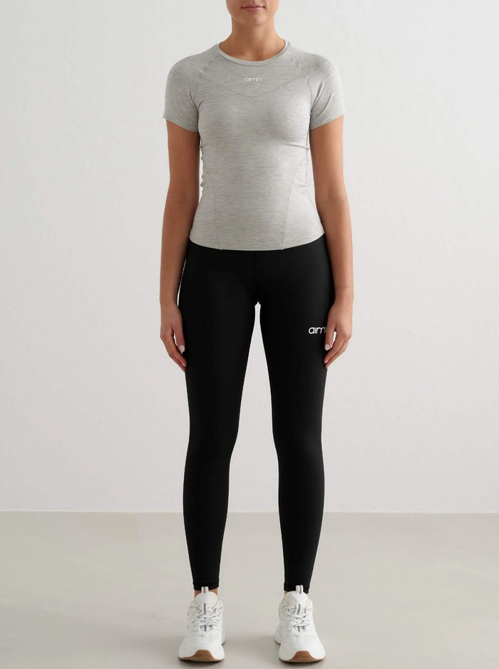 Soft Basic Short Sleeve in Grey Melange