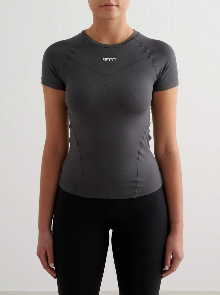 Soft Basic Short Sleeve in Shadow Grey