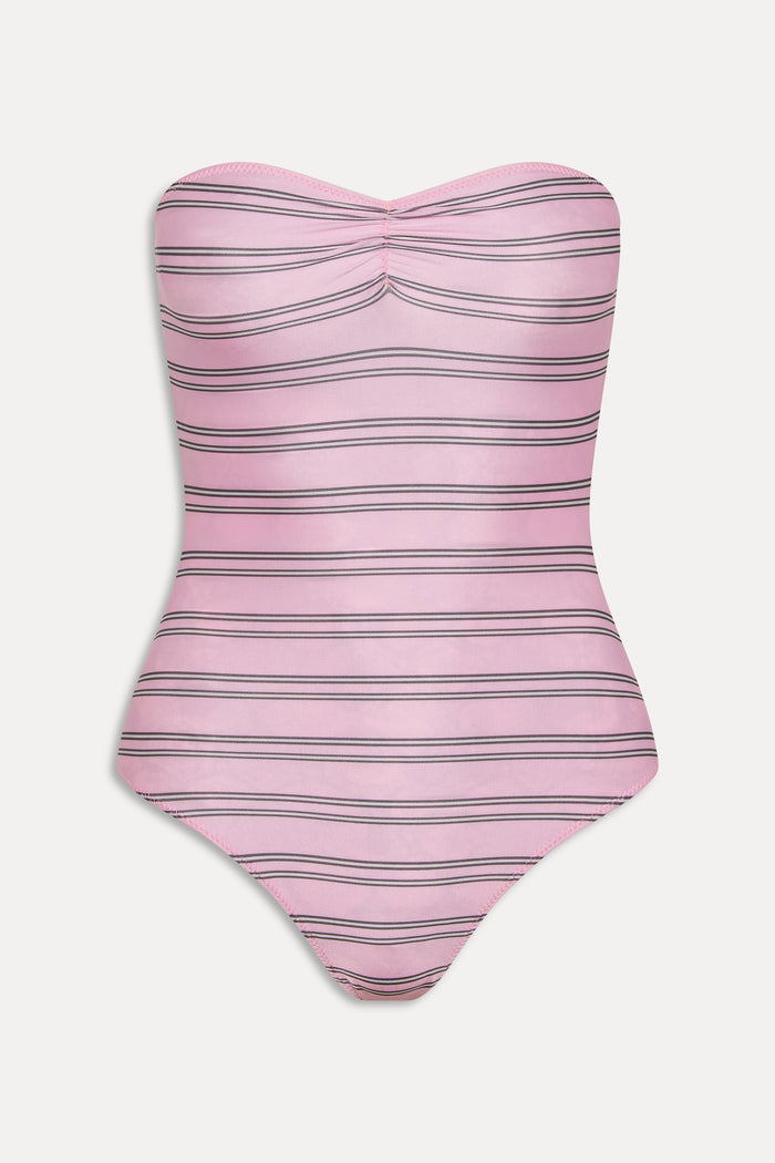 Solana Reversible One Piece Swimsuit Pink Stripe