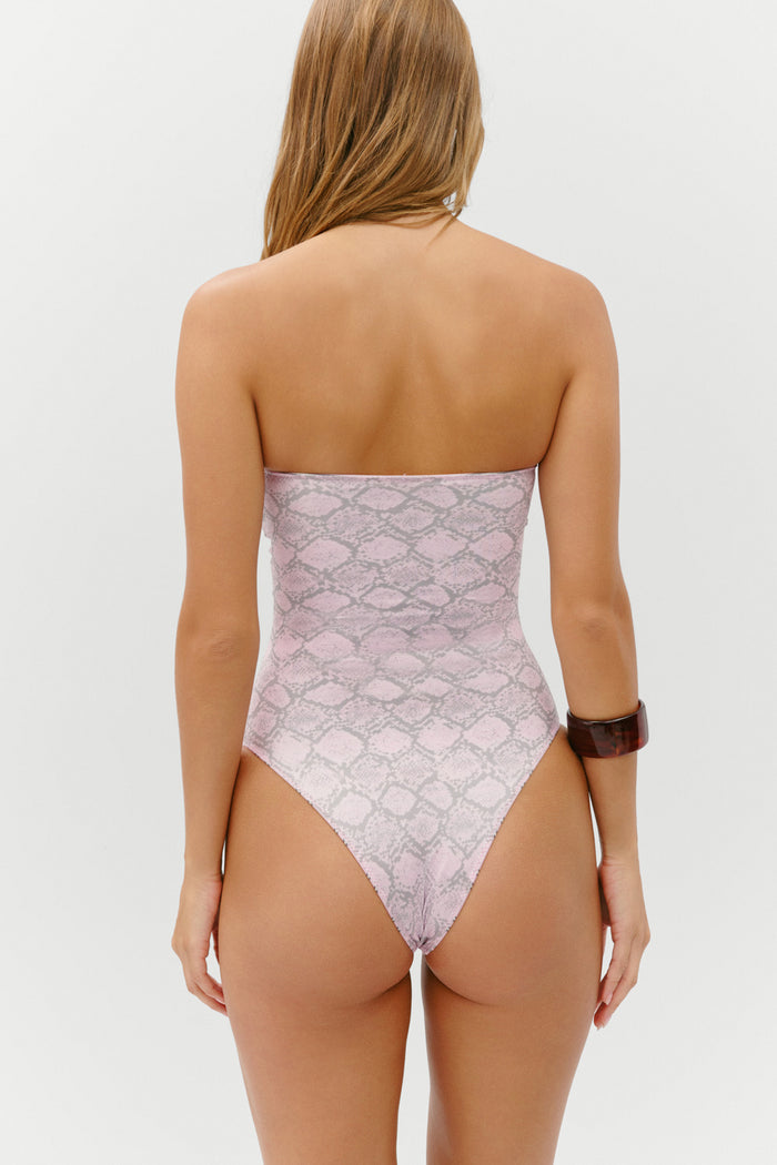 Solana Reversible One Piece Swimsuit Pink Stripe