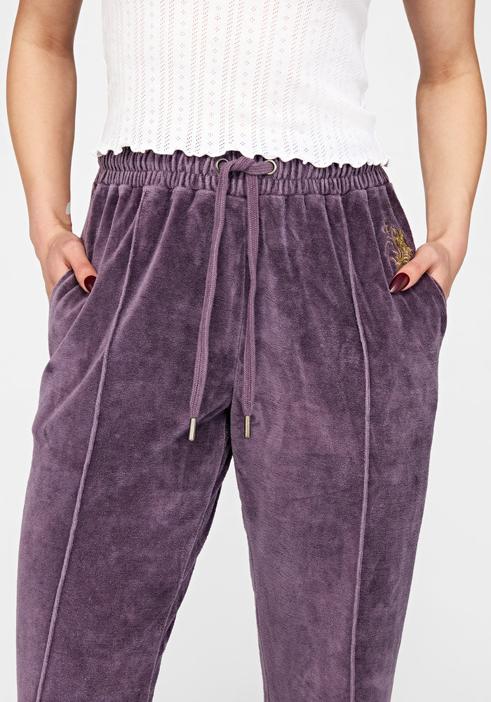 Solara Phoenix Embroidered Wide Leg Jogger