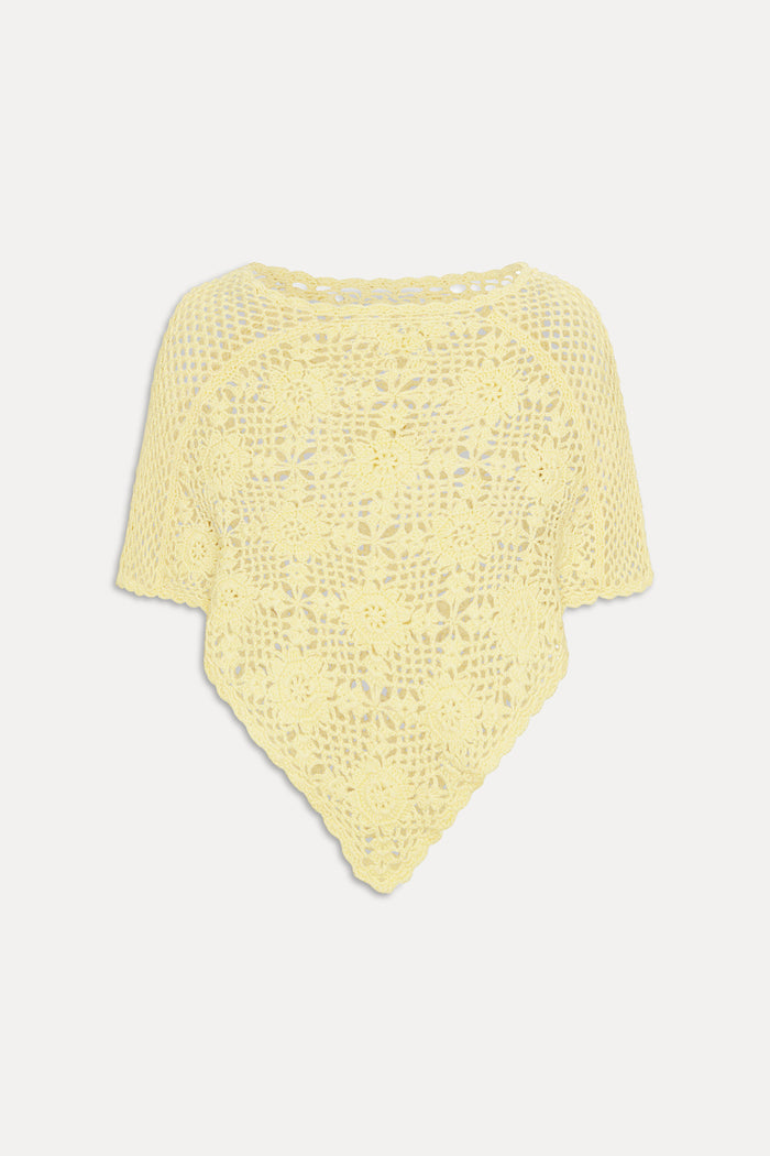 Sophie Crochet Poncho - Whipped Butter