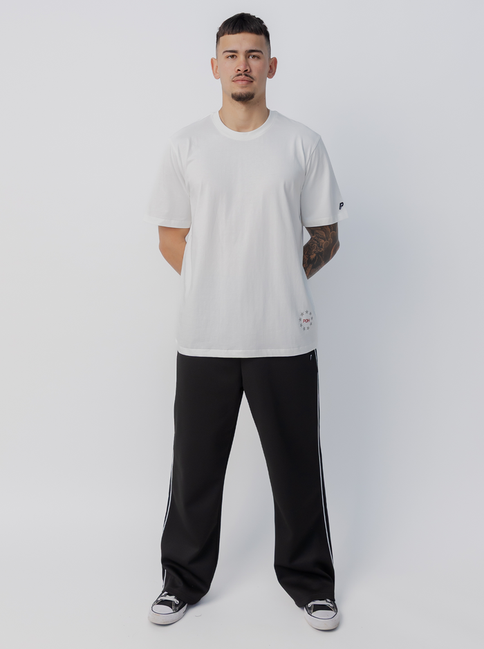 Star Track Tee in White