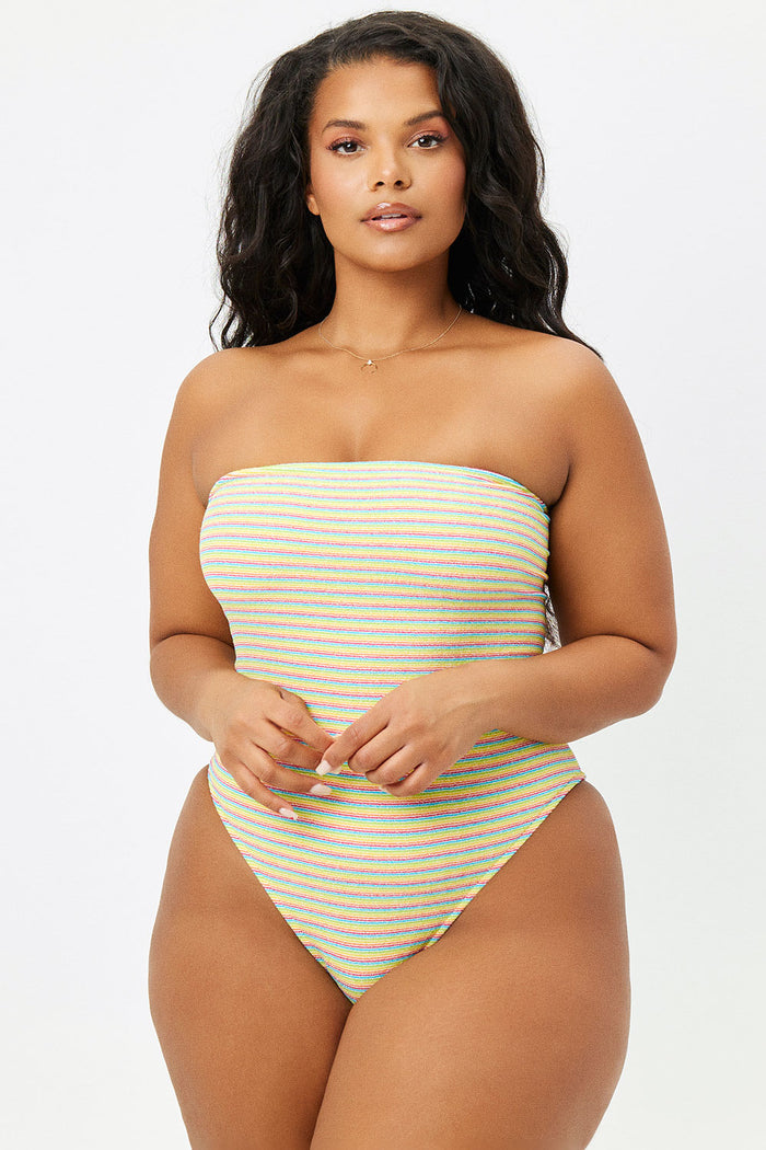 Stella Lovers Stripe Terry Strapless One Piece Extended