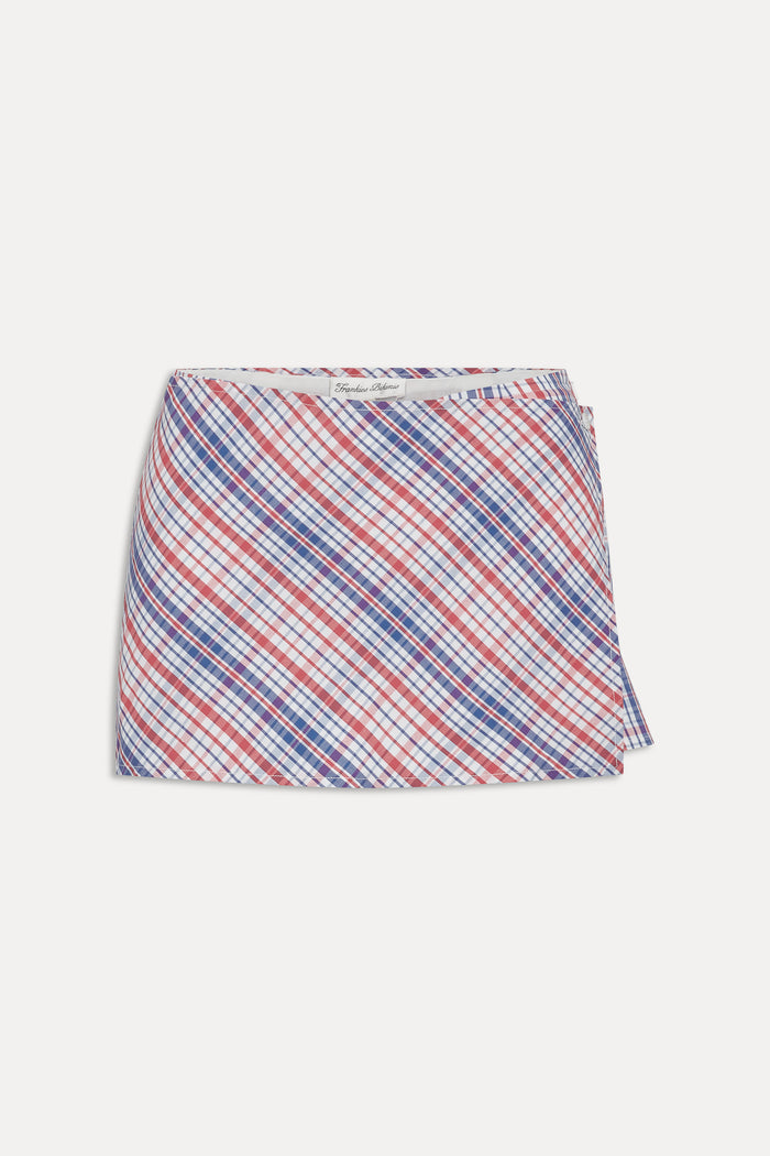 Sterling Cotton Mini Skort - Americana Plaid