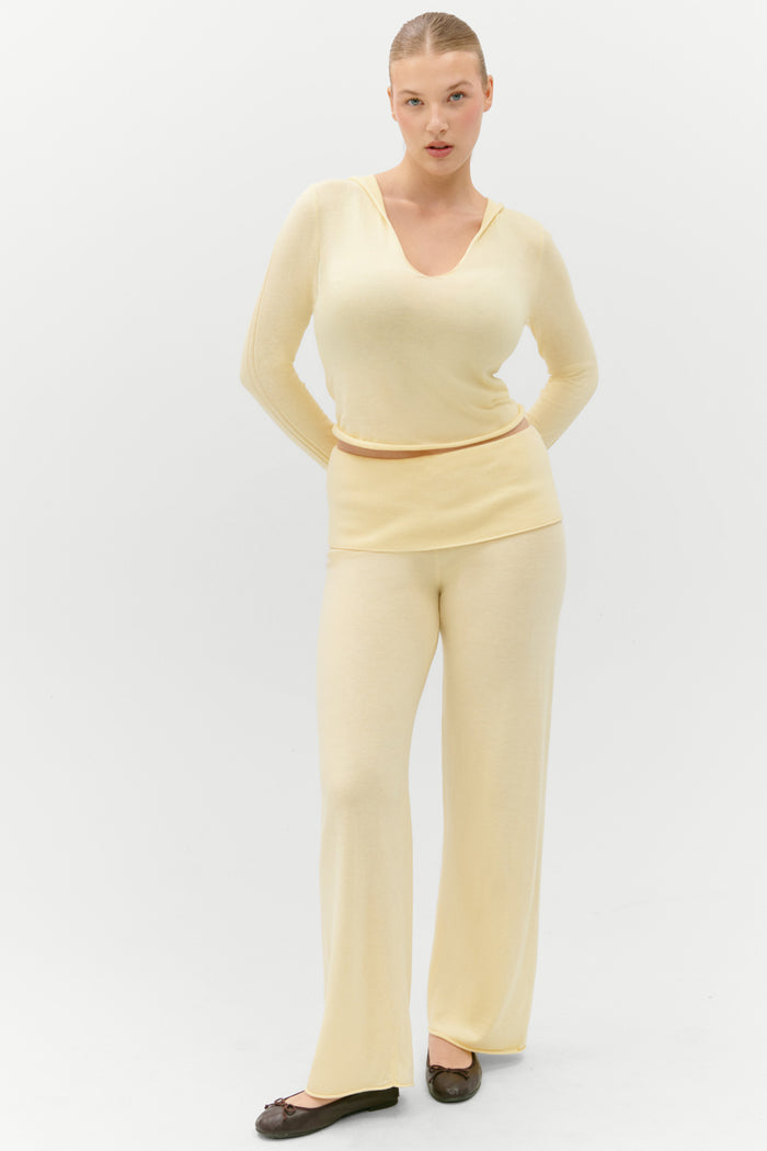 Storm Knit Pants - Buttercream