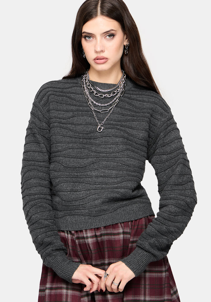 Stormi Wave Stripe Knit Sweater