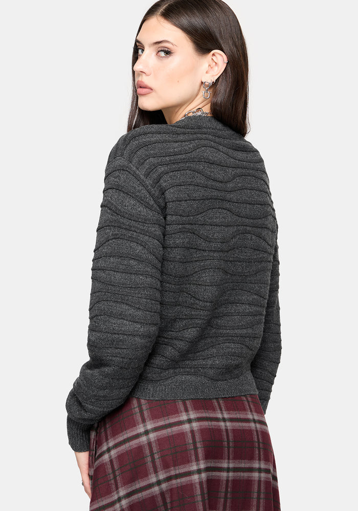 Stormi Wave Stripe Knit Sweater