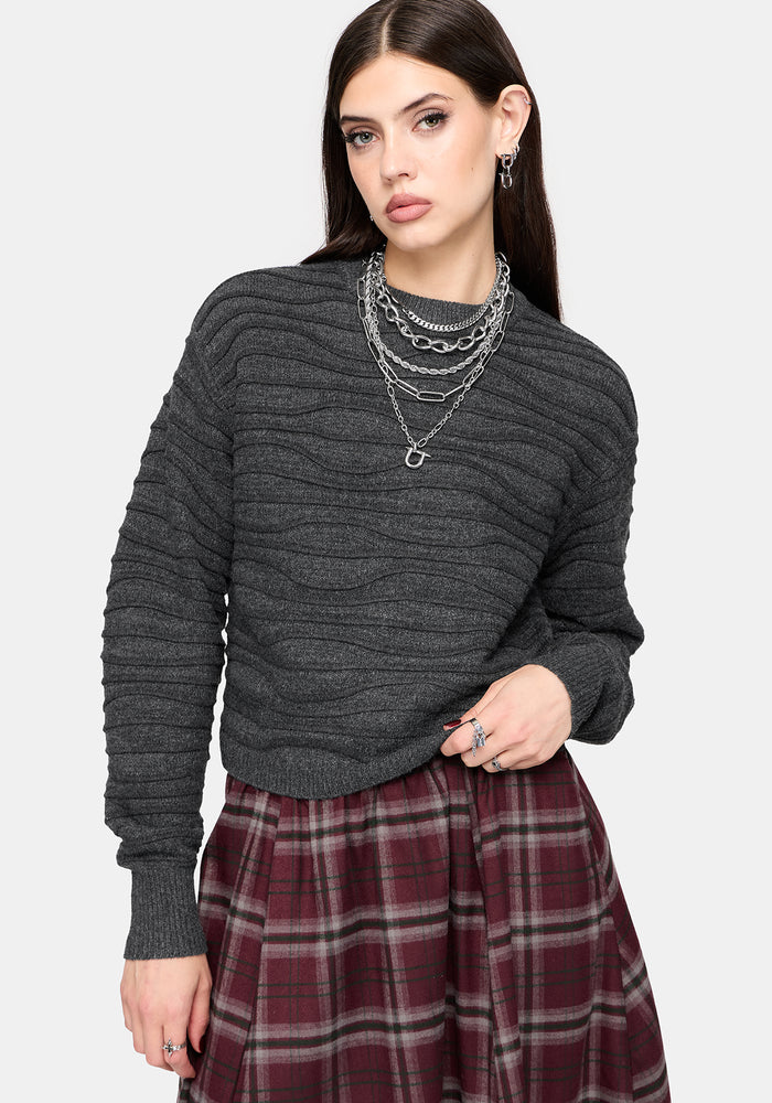 Stormi Wave Stripe Knit Sweater