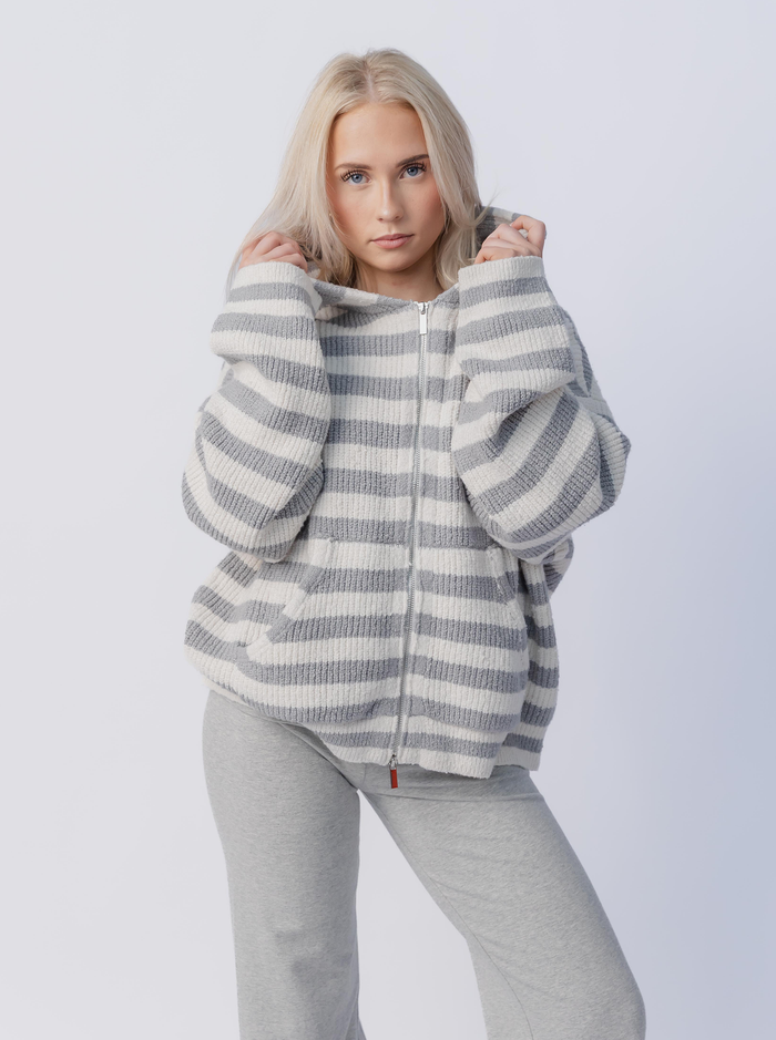Stripe Knit Hoodie