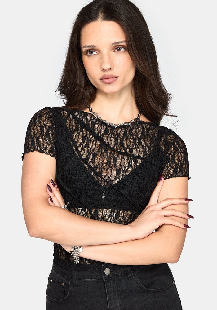Suri Lace Short Sleeve Tee