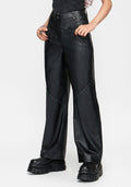 Talia Studded PU Wide Leg Trouser
