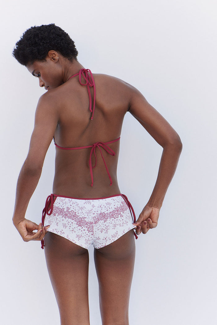 Tia Floral Triangle Bikini Top Bisous Lace