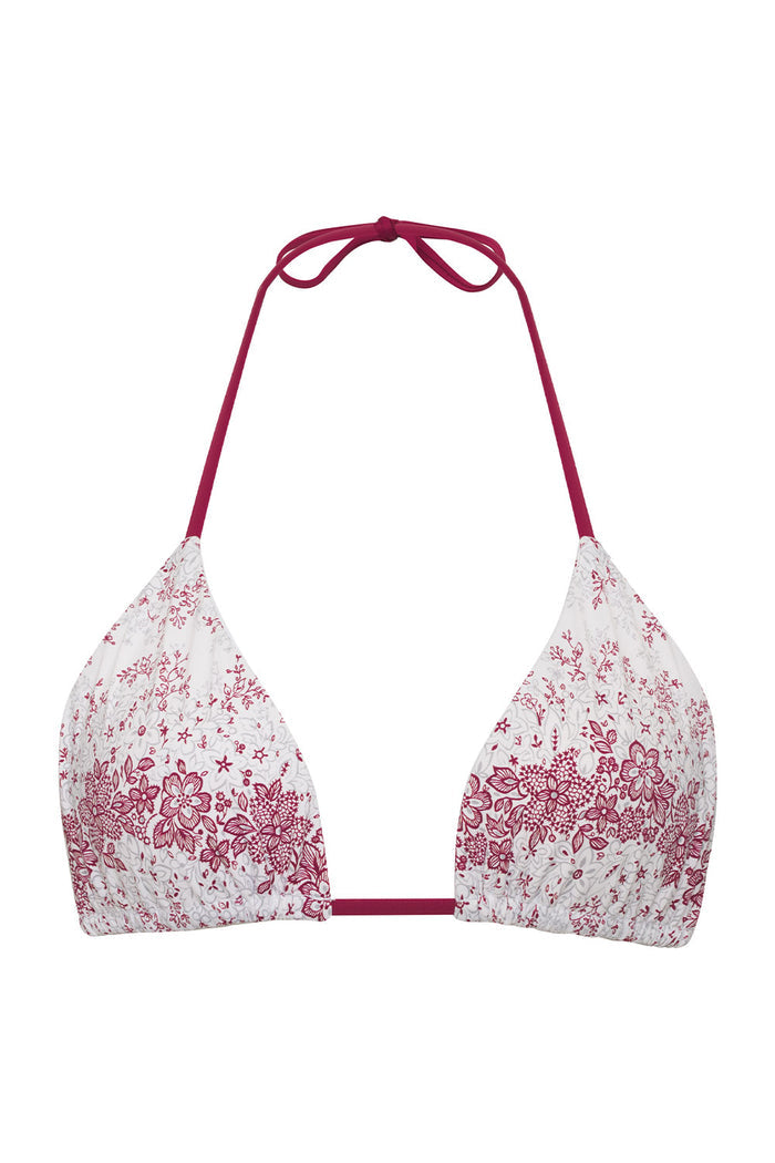 Tia Floral Triangle Bikini Top Bisous Lace