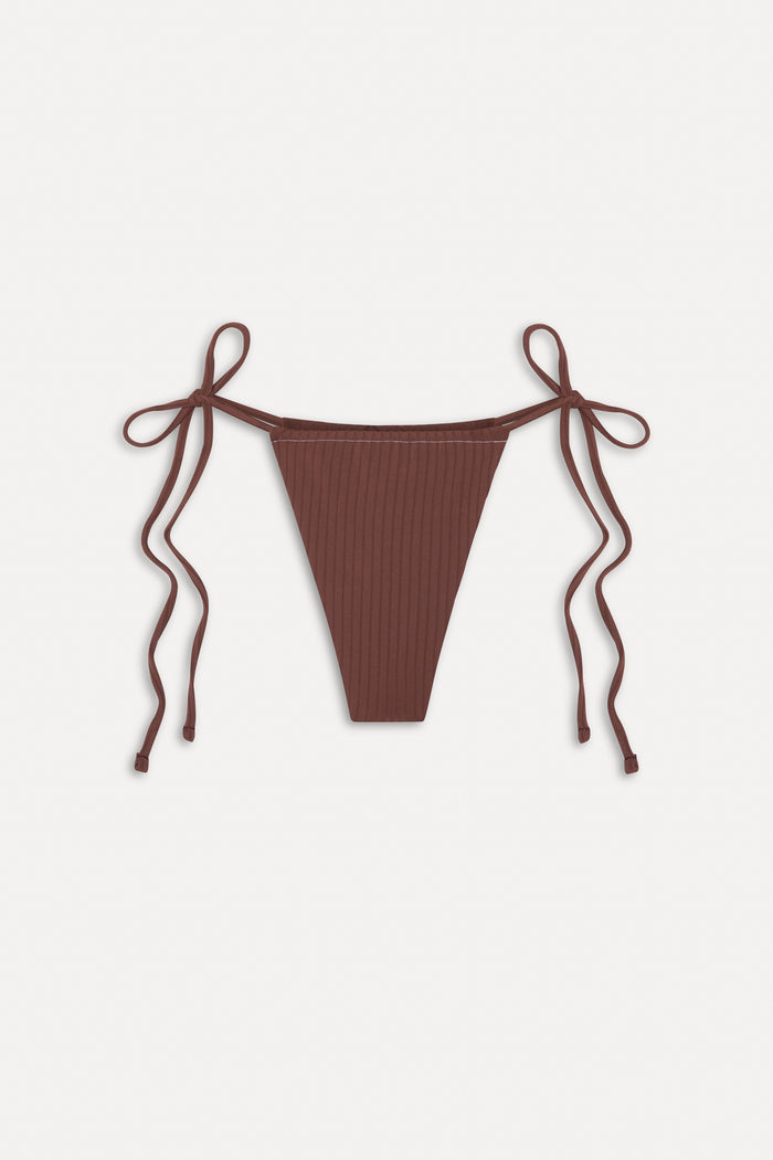 Tia Skimpy String Bikini Bottom - Brown Sugar
