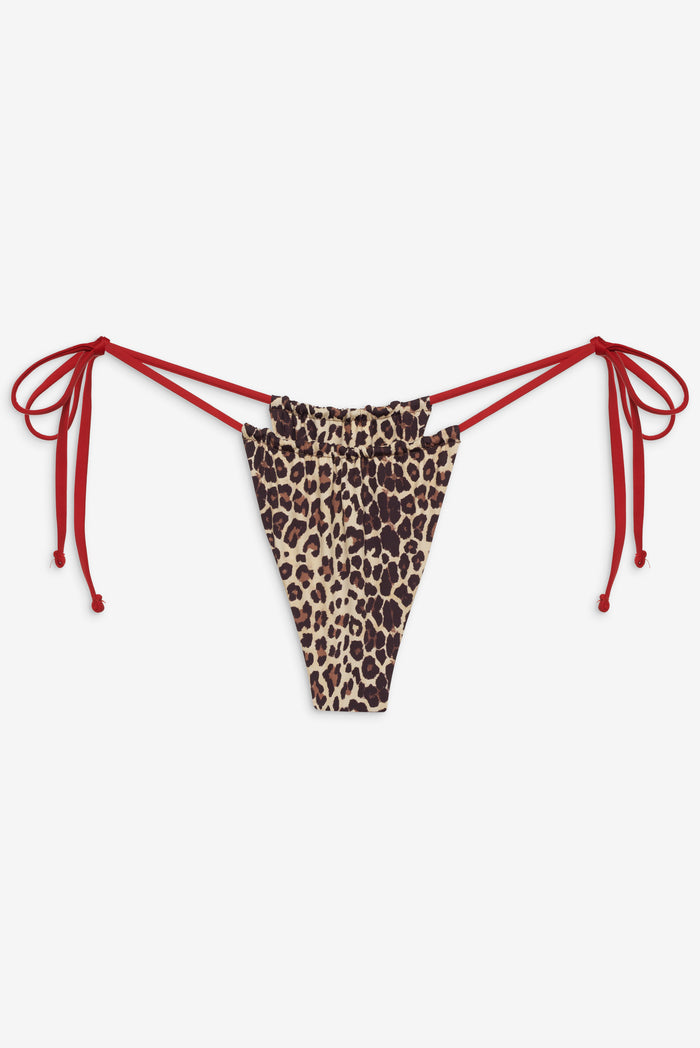 Tia Skimpy String Bikini Bottom Cheetah