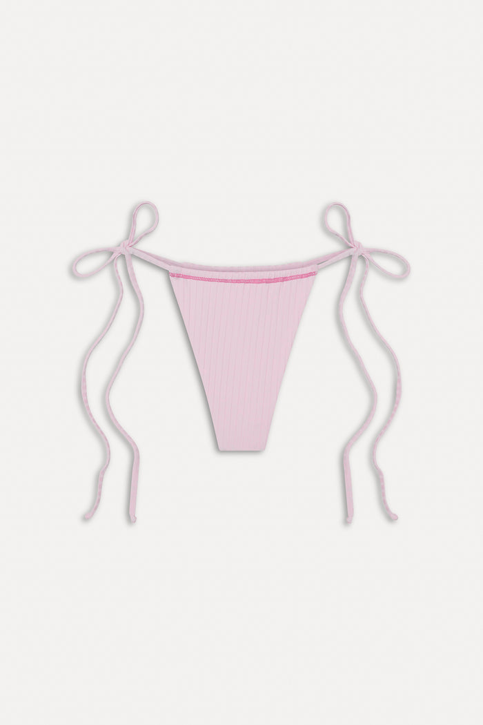 Tia Skimpy String Bikini Bottom - Strawberries & Cream