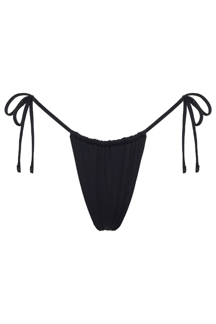 Tia string bikini bottom black