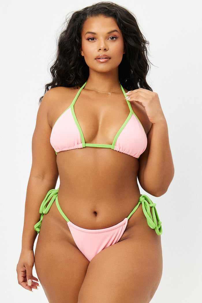 Tia Terry String Bikini Bottom Summer Melon Extended