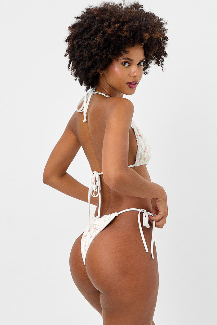 Tia Waffle Day Lily Triangle Bikini Top