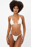 Tia Waffle Night Lily Triangle Bikini Top