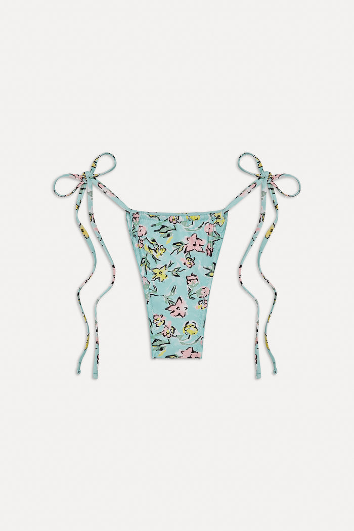 Tidal Micro String Bikini Bottom Pastel Peony