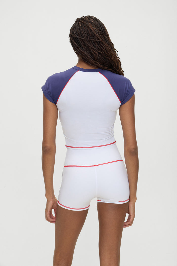 Track Star Cropped Tee Team Colors