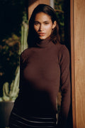 Tucker Knit Turtleneck Sweater - Amber