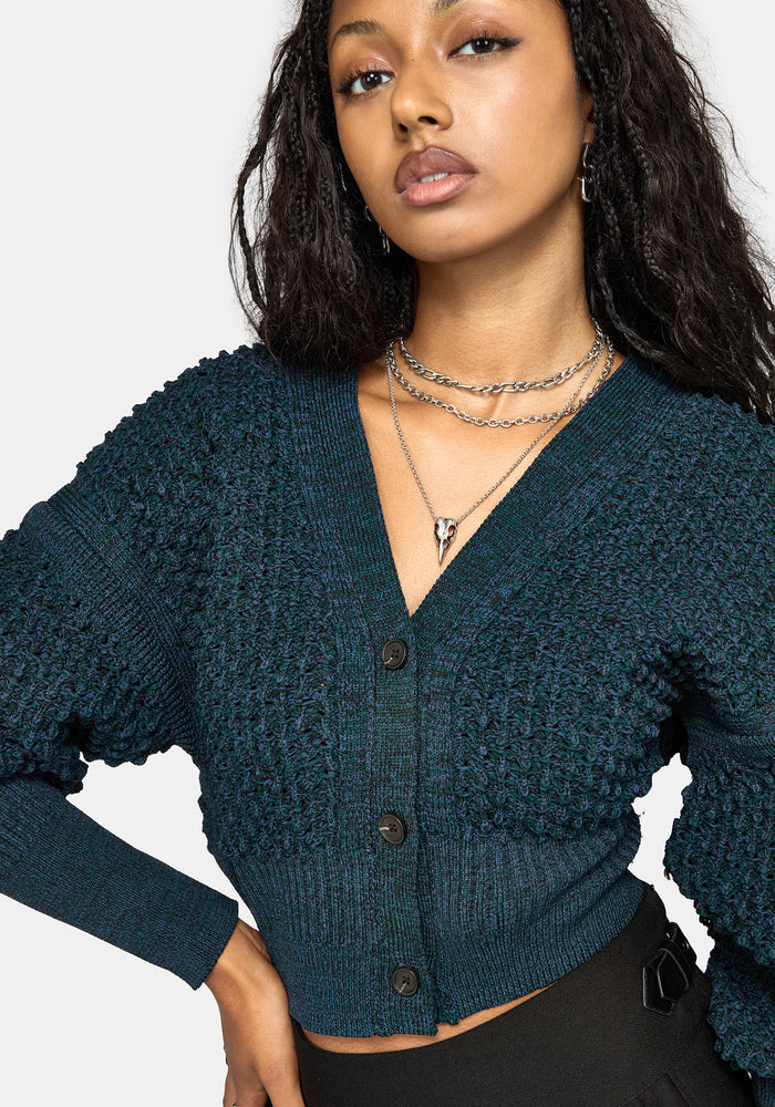 Valene Dragon Scales Knit Cardigan