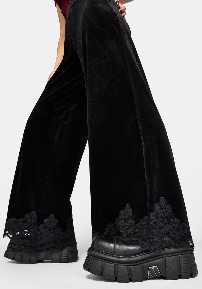 Velis Velour Wide Leg Trouser