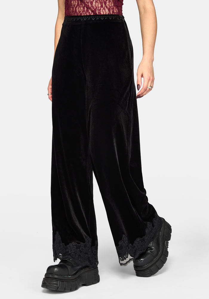 Velis Velour Wide Leg Trouser